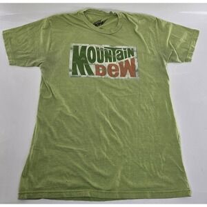 2011 Mountain Dew T Shirt Men's Green Graphic Logo Tee - Adult L
